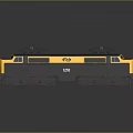 Yellow And Black Electric Model Train With Pantograph Front Windows And NS Logo