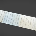 Ancient Open Scroll With Handwritten Text On Parchment Material Surface