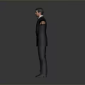 Stylish Men's Black Suit With Bow Tie Formal Attire In Gray Background