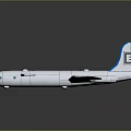 Gray Model Airplane With Blue Wing Accents And Streamlined Body Design
