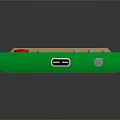 Classic Game Boy Handheld Electronic Device Displaying The Legend of Zelda With Green Gold Design