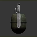 Military Hand Grenade Weapon with Metal Body A35-45 Marking Fuse Ring and Pin Component
