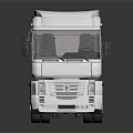 Silver Shiny Modern Truck Cab With Metallic Exterior And Reflective Surface