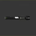 Tactical Modern Pistol With Metal Construction Green Sight And Grip Texture