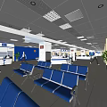 Spacious Bright Service Hall With Service Counters Computers Information Screens And Seating Area
