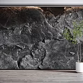 Modern background wall stone modeling wall 3d model