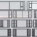 modern floor-to-ceiling windows 3d model