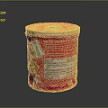 Red Tin Can With Nutrition Label Red Lid And White Sachet
