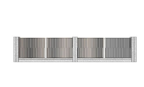 Modern wall, landscape wall, residential area wall, wrought iron wall, wall protection 3d model