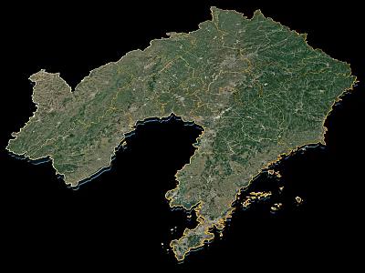 Satellite map of Liaoning Province Terrain Liaoning Province Block Liaoning Terrain Liaoning Block Liaoning 3D model 3d model