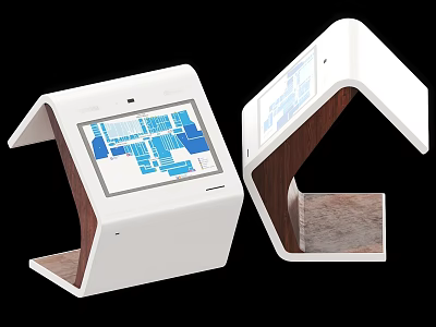 White Commercial Equipment With Digital Display And Blue Interface Charts 3d model
