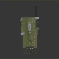 Green Tactical Weapon With Antenna Control Panel And Structural Components