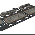 Industrial Factory Layout With Multiple Large Warehouse Buildings And Skylight Roofs 3d model
