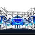 Modern Commercial Stage Equipment With LED Screens And Lighting Systems