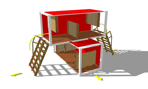 Modern obstacle sketch 3d model