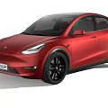 Red Modern Car With Sleek Body Black Wheels And Front Design Features