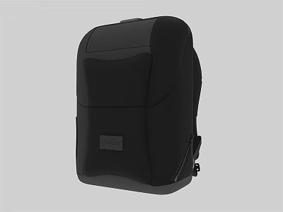 Sleek Black Modern Backpack With Functional Design And Storage Compartments 3d model