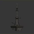 laser tower turret turntable sci-fi tower defense game tower defense sci-fi turret game turret game turret 3d model