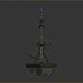 laser tower turret turntable sci-fi tower defense game tower defense sci-fi turret game turret game turret 3d model