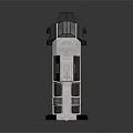 Futuristic Sci Fi Door Entrance With Metallic Structure And Blue Glowing Control Ring