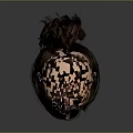 3D Modeled Game and Movie Character Head With Brown Hair Bangs And Neutral Expression
