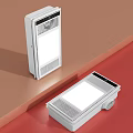 Slim White Bathroom Heater With LED Display And Ventilation Light Function 3d model