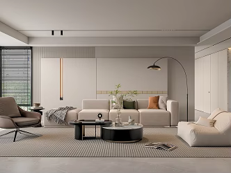 Modern Living Room Living Room Sofa Coffee Table 3d model