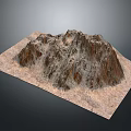 Rocky Mountain Desert Landscape With Sandy Terrain And Natural Rock Textures