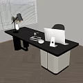Desk and chair combination 3d model