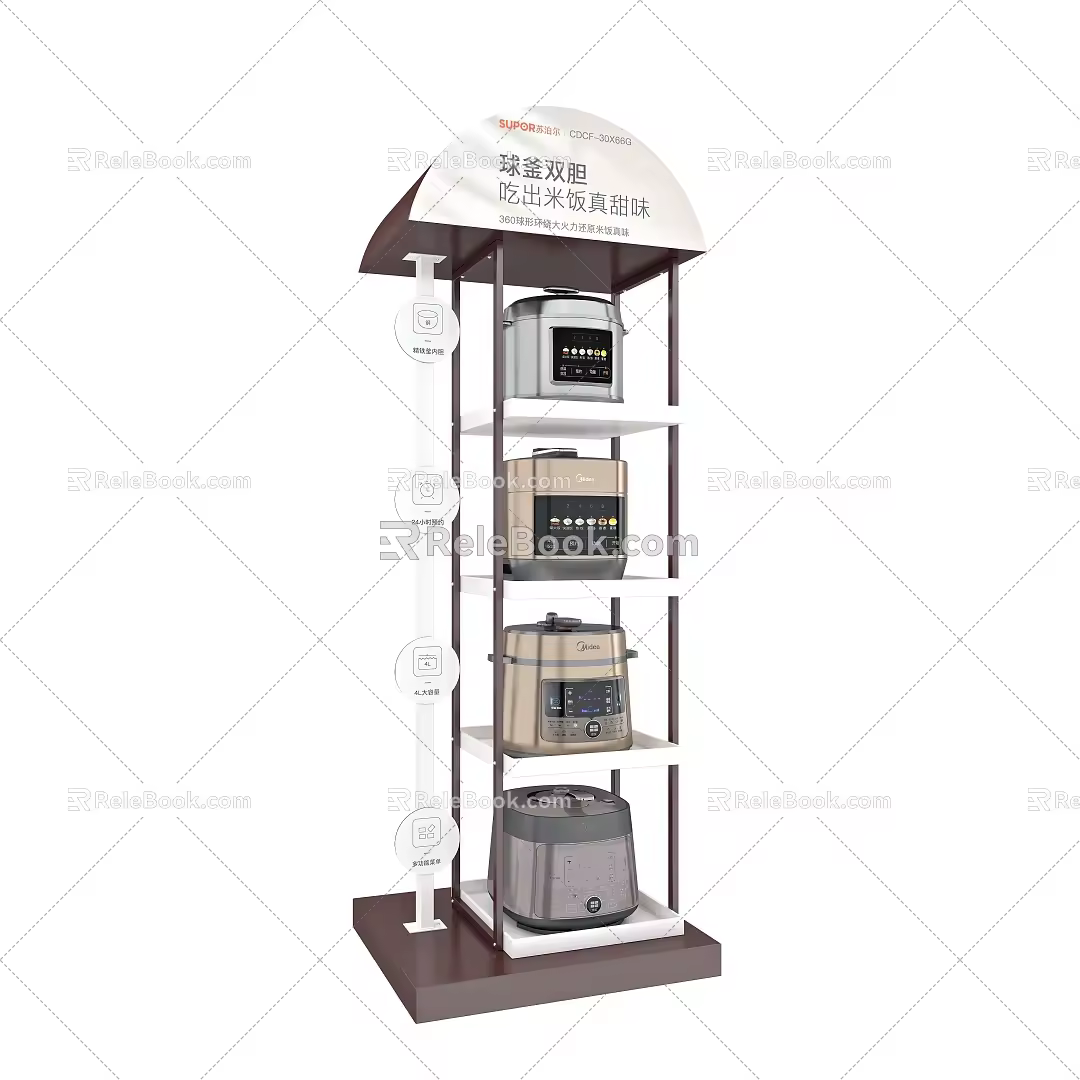 Shelf Customized Rack Display Rack Product Rack Iron Rack Roller Rack Rotating Rack Steel Structure Kitchenware Display Jewelry Rack Vertical Display Rack Hook Shopping Mall 3d model