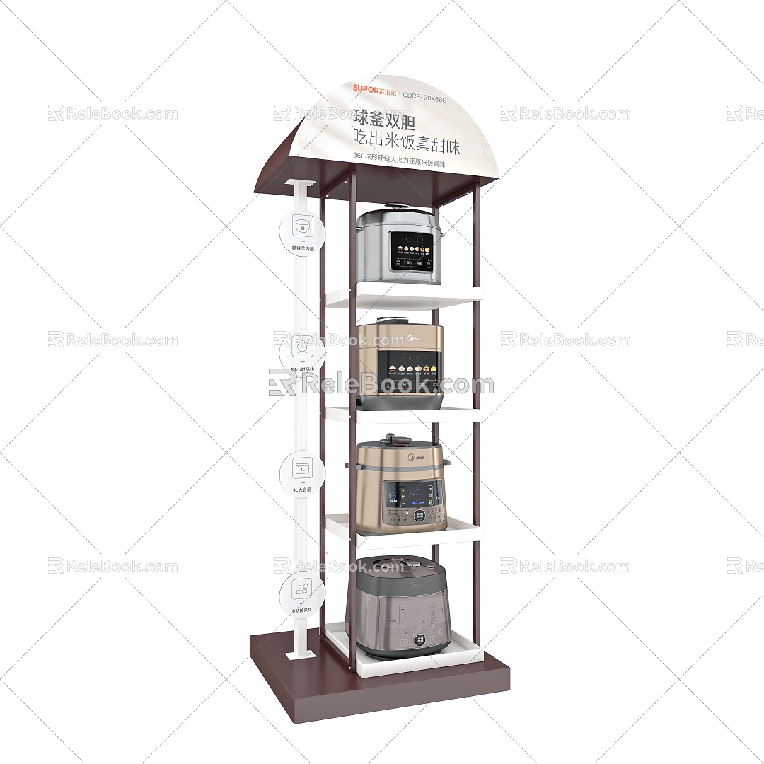 Shelf Customized Rack Display Rack Product Rack Iron Rack Roller Rack Rotating Rack Steel Structure Kitchenware Display Jewelry Rack Vertical Display Rack Hook Shopping Mall 3d model