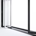 Modern Folding Door Design With Black Frame And Multiple Folding Panels For Interior 3d model
