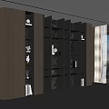 Bookshelf bookcase combination 3d model