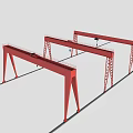 Red Gantry Cranes As Heavy Duty Industrial Lifting Equipment For Industrial Operations