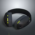 Sleek Modern Black Over ear Headphones With Yellow Accents And Comfortable Earpads