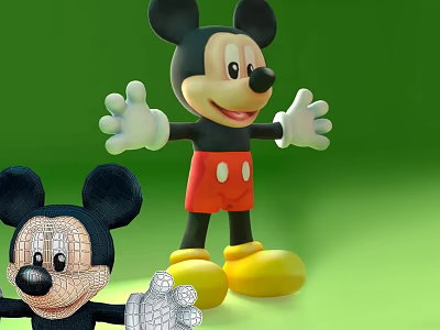 Mickey Mouse Doll Toy 3d model
