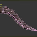 Ancient Weapon With Steel Plates Leather Straps And Pointed End Design