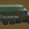 Green Military Technical Truck With Roof Equipment And Front Grille Design