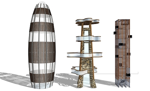 Modern Watchtower 3d model