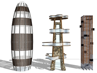 Modern Watchtower 3d model