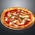 Skilled Pizza Chef Makes Fresh Pie With Tomato Cheese And Basil Leaves