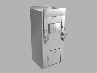 Modern Daily Electrical Appliance Metal Cabinet With Double Door Design Control Panel And Lock 3d model