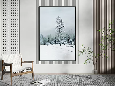modern landscape painting decorative painting 3d model