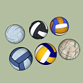 Sports Equipment Various Colorful Volleyballs With Diverse Designs And Textures