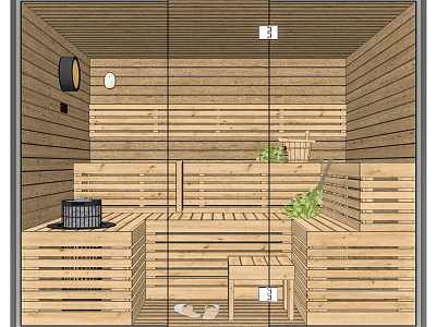 Modern Sauna Room Sauna Room Khan Steam Room model