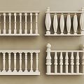 European style railing Aquarius railing 3d model