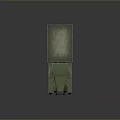Olive Green Military Tank Featuring Heavy Armor Tracked Wheels And Long Cannon