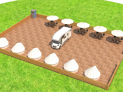 Modern Camping Outdoor Campgrounds 3d model Modern Camping Outdoor Campgrounds 3d model