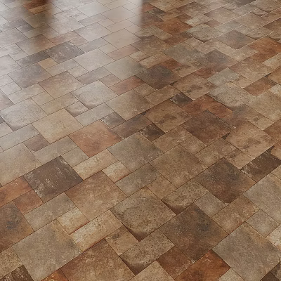 Modern Component Floor Tile Mosaic Rock 3d model