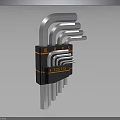 Chrome Vanadium Hex Key Wrench Set With Various Sizes And Storage Case For Hardware Tools